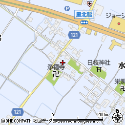 滋賀県甲賀市水口町北脇539周辺の地図