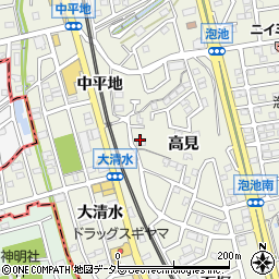 愛知県東海市加木屋町高見58-3周辺の地図