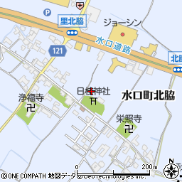 滋賀県甲賀市水口町北脇501周辺の地図