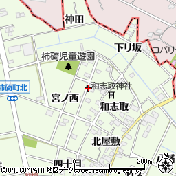 愛知県安城市柿碕町（宮ノ西）周辺の地図