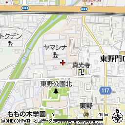 京都府京都市山科区東野狐藪町周辺の地図