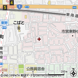 タイムズ山科東野駐車場周辺の地図