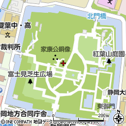 静岡県静岡市葵区駿府城公園周辺の地図