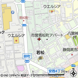 静岡県静岡市葵区若松町62周辺の地図