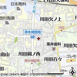 京都府京都市山科区川田清水焼団地町7-1周辺の地図