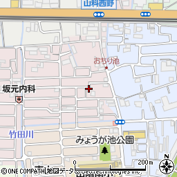 京都府京都市山科区西野大鳥井町23-21周辺の地図