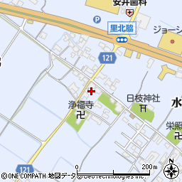 滋賀県甲賀市水口町北脇536周辺の地図