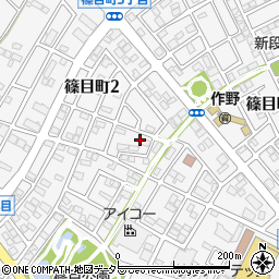 愛知県安城市篠目町周辺の地図
