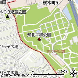 知北平和公園周辺の地図