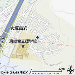 京都府京都市山科区大塚高岩周辺の地図