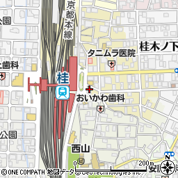 楽しいパソコン教室桂東口駅前店周辺の地図