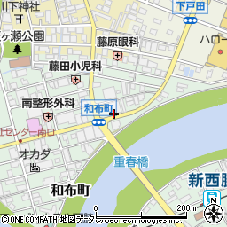 和布町周辺の地図
