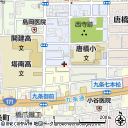 京都府京都市南区唐橋西寺町9周辺の地図