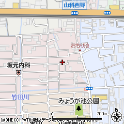 京都府京都市山科区西野大鳥井町23-14周辺の地図