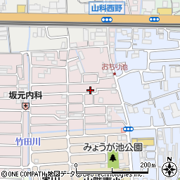 京都府京都市山科区西野大鳥井町23-16周辺の地図