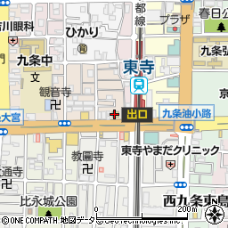 ブックオフ京都東寺駅前店周辺の地図