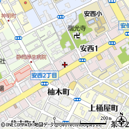 東海道写楽　安西店周辺の地図