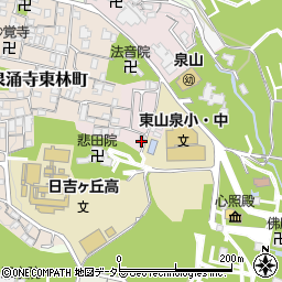 京都府京都市東山区泉涌寺山内町1-7周辺の地図