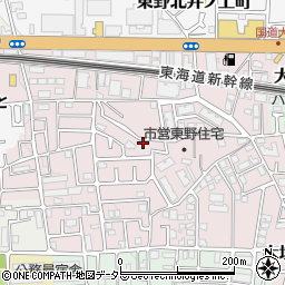 京都府京都市山科区東野中井ノ上町周辺の地図