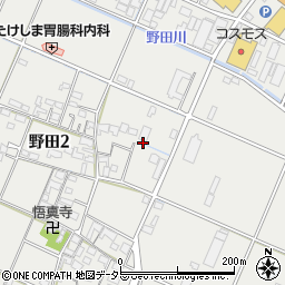 三重県四日市市野田周辺の地図