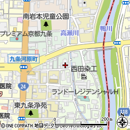 京都府京都市南区東九条河西町32周辺の地図
