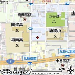 京都府京都市南区唐橋西寺町10周辺の地図