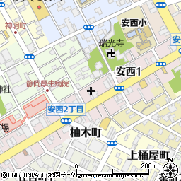東海道写楽安西店周辺の地図
