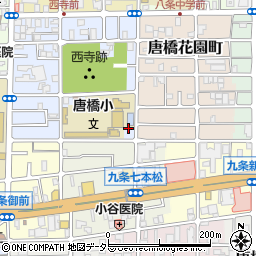 京都府京都市南区唐橋西寺町67周辺の地図