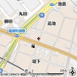 愛知県安城市尾崎町追池周辺の地図