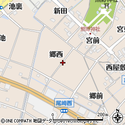 愛知県安城市尾崎町周辺の地図