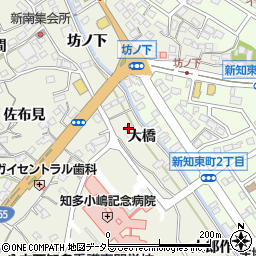 愛知県知多市新知（大橋）周辺の地図