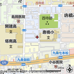 京都府京都市南区唐橋西寺町7周辺の地図