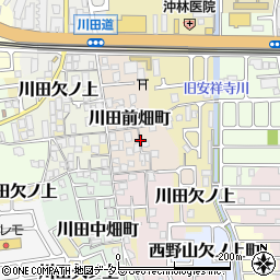 京都府京都市山科区川田前畑町周辺の地図