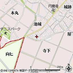 愛知県岡崎市小針町城跡1周辺の地図