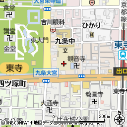 京都府京都市南区西九条川原城町周辺の地図