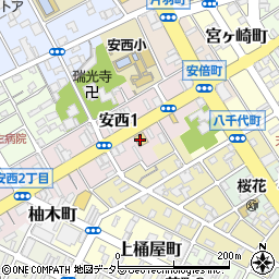 ガスト静岡安西店周辺の地図