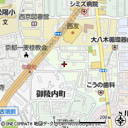 京都府京都市西京区御陵溝浦町周辺の地図