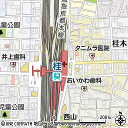 京都市西京区阪急桂駅証明書発行コーナー周辺の地図