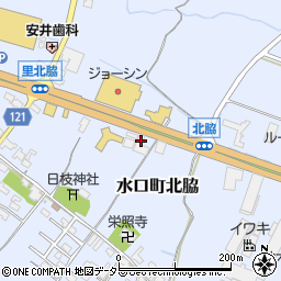 滋賀県甲賀市水口町北脇447周辺の地図