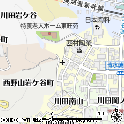京都府京都市山科区川田清水焼団地町周辺の地図