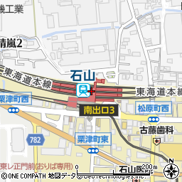 滋賀銀行ＪＲ石山駅 ＡＴＭ周辺の地図