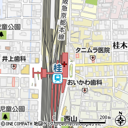 鍵交換の生活救急車　京都市西京区・受付センター周辺の地図