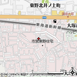 京都市東野市営住宅周辺の地図