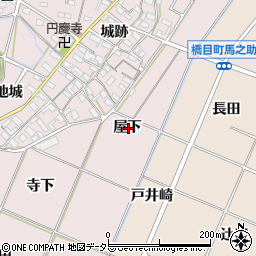 愛知県岡崎市小針町屋下周辺の地図