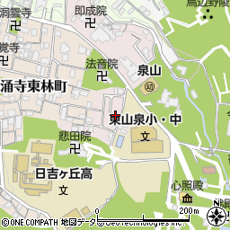 京都府京都市東山区泉涌寺山内町1-5周辺の地図