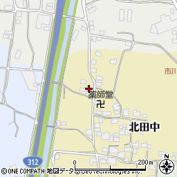 兵庫県神崎郡市川町北田中47周辺の地図