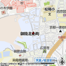 京都府京都市西京区御陵北山町周辺の地図