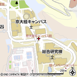 京大桂キャンパス前周辺の地図