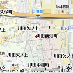 京都府京都市山科区川田西浦町周辺の地図