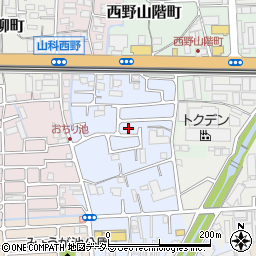 京都府京都市山科区西野左義長町周辺の地図
